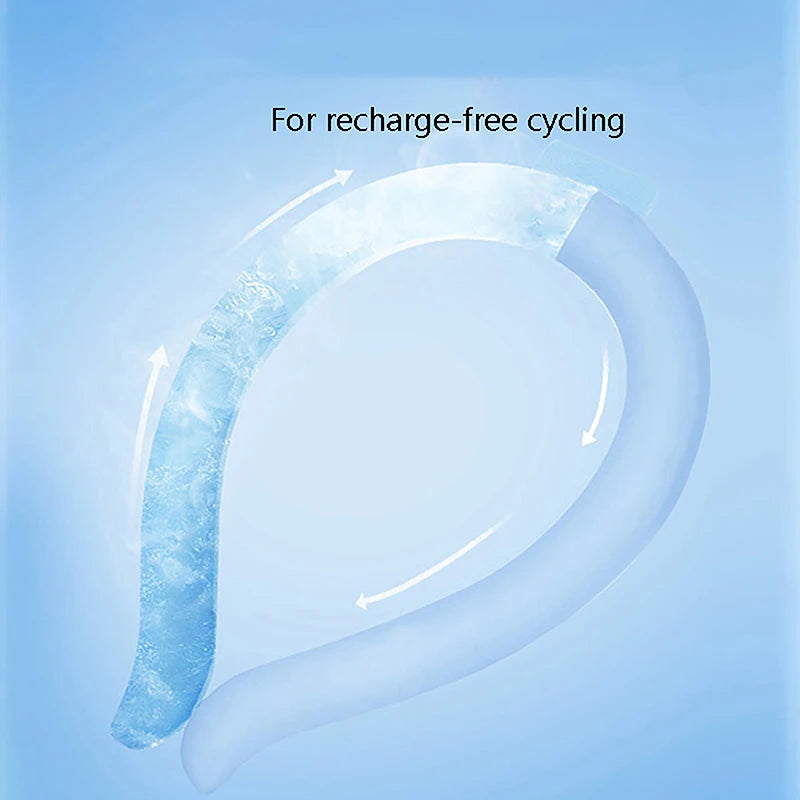 1Pc Neck Cooling Ring Neck Massager Summer Cooler Rings Cool Tube Collar Reusable Neck Cooling Ring Ice Cushion Tube