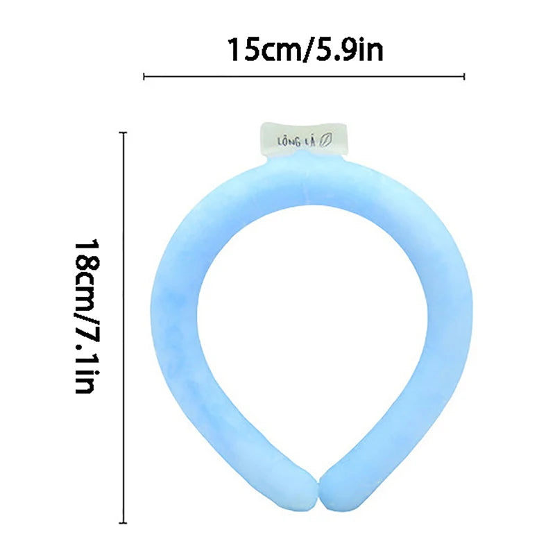 1Pc Neck Cooling Ring Neck Massager Summer Cooler Rings Cool Tube Collar Reusable Neck Cooling Ring Ice Cushion Tube